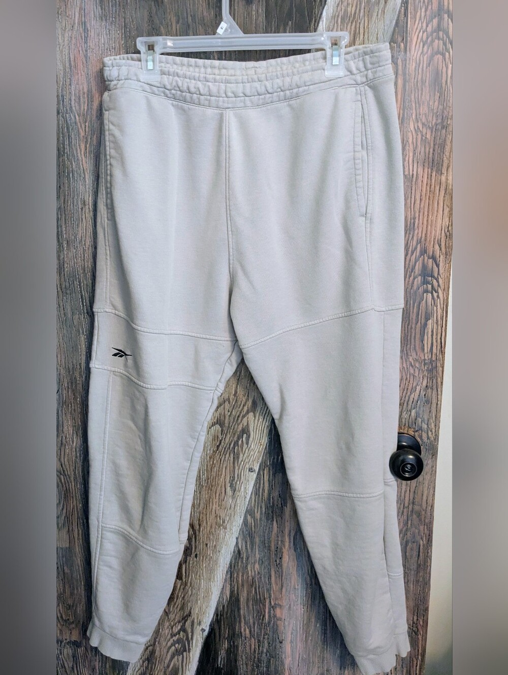 Reebok Beige-Tone Jogger Sweatpants